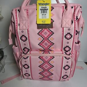 Wrangler Pink Geometric Women's Backpack